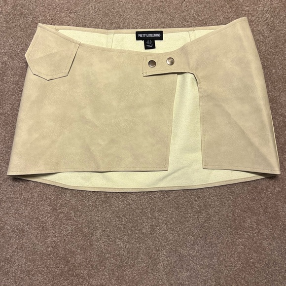 PrettyLittleThing Dresses & Skirts - PrettyLittleThing Beige Mini Skirt
